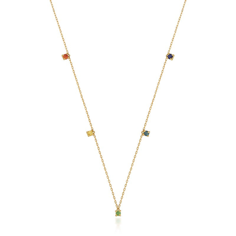 YJ Gekleurde Steen Ketting