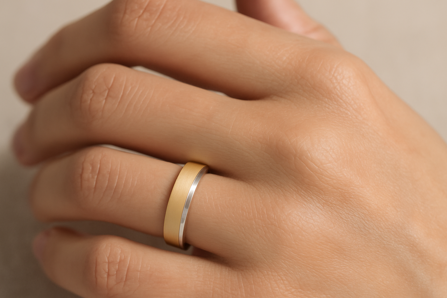 Ring being worn