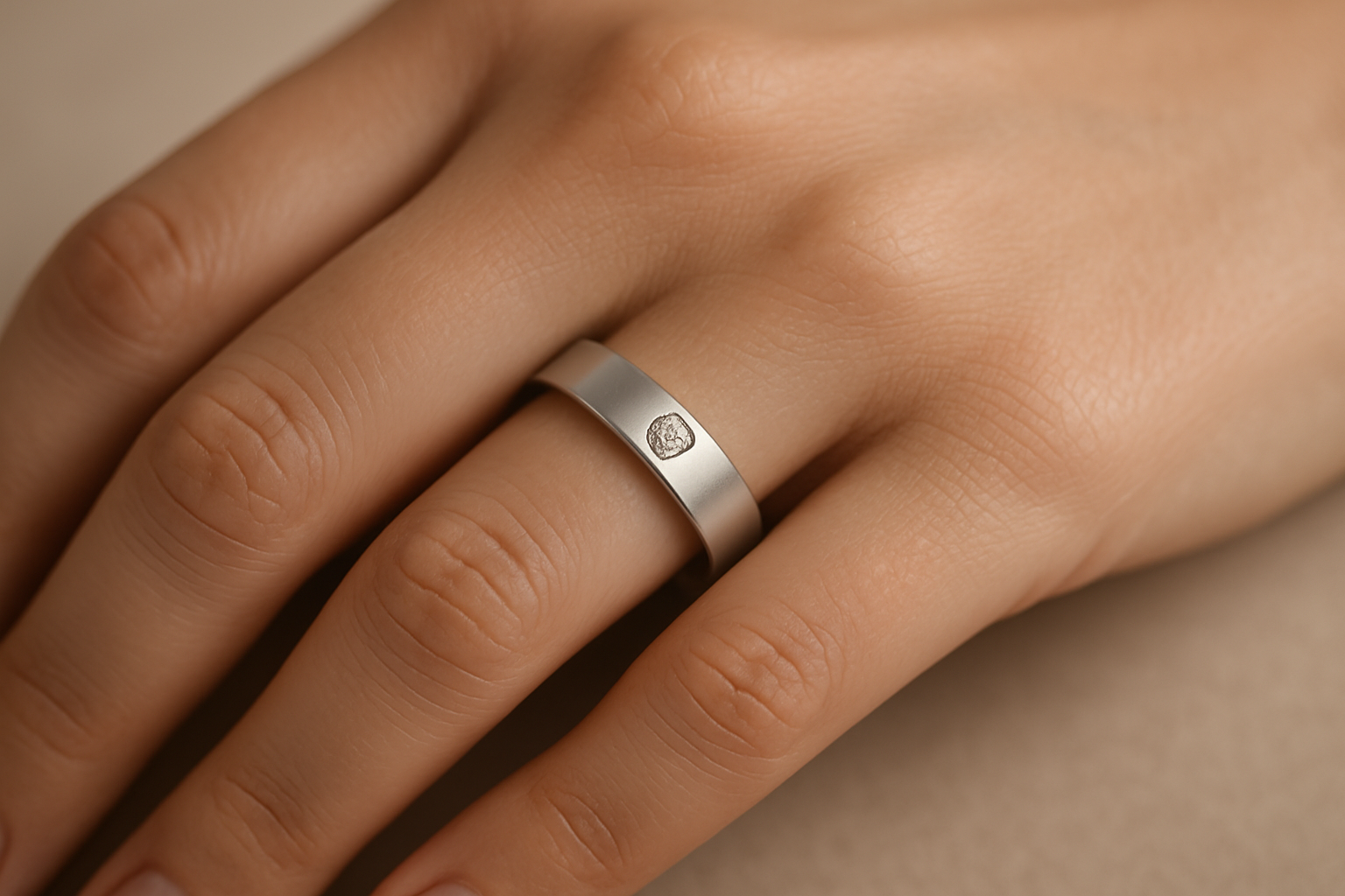 Ring being worn