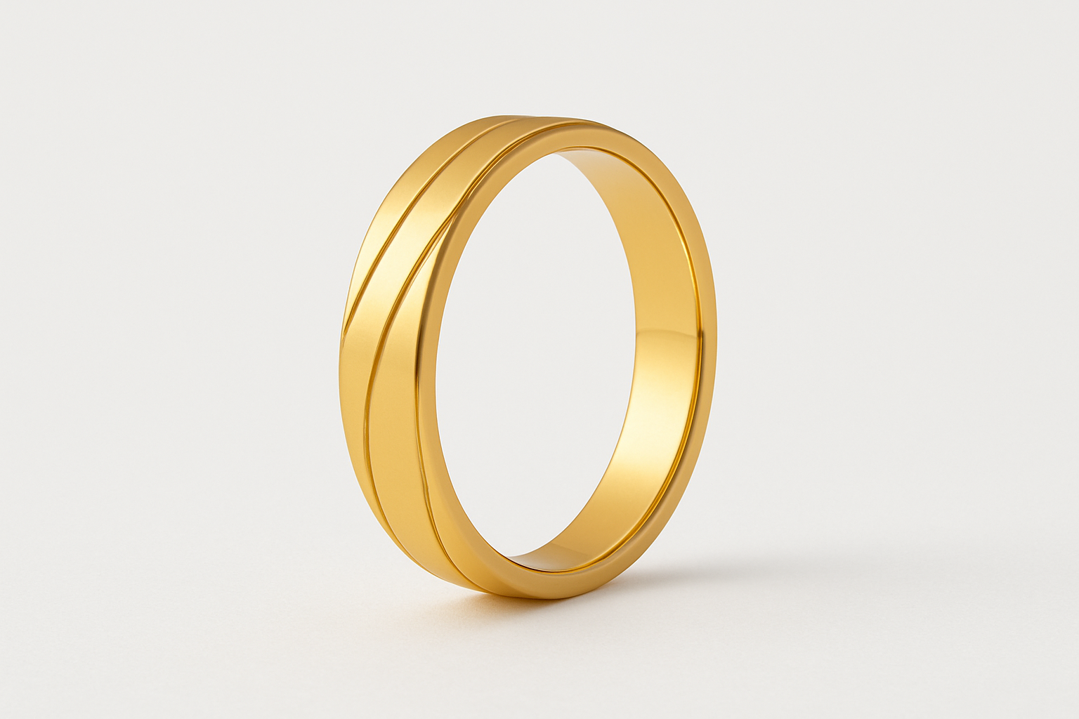 Ring standing upright