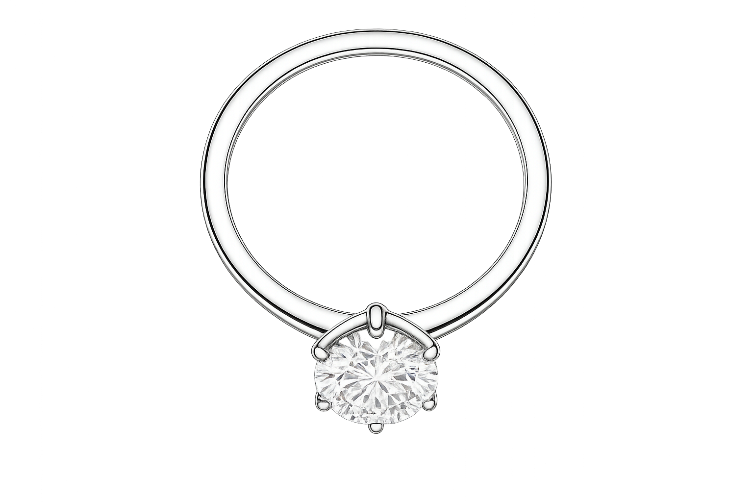 Ring top view with transparent background