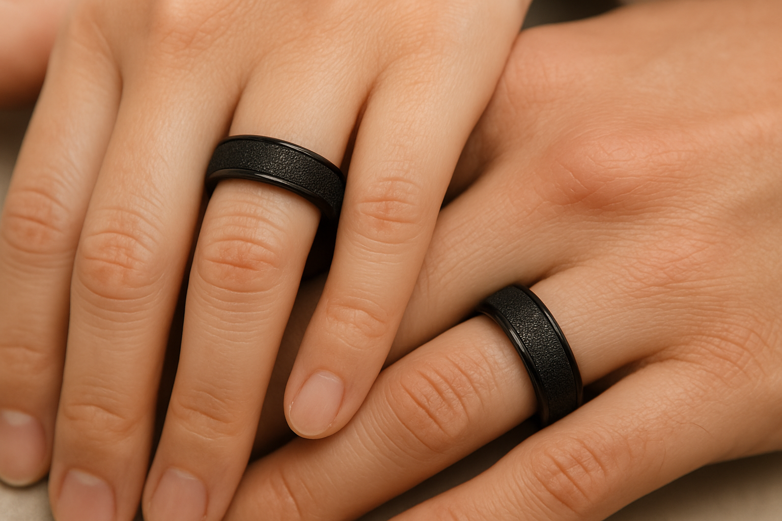 Rings being worn