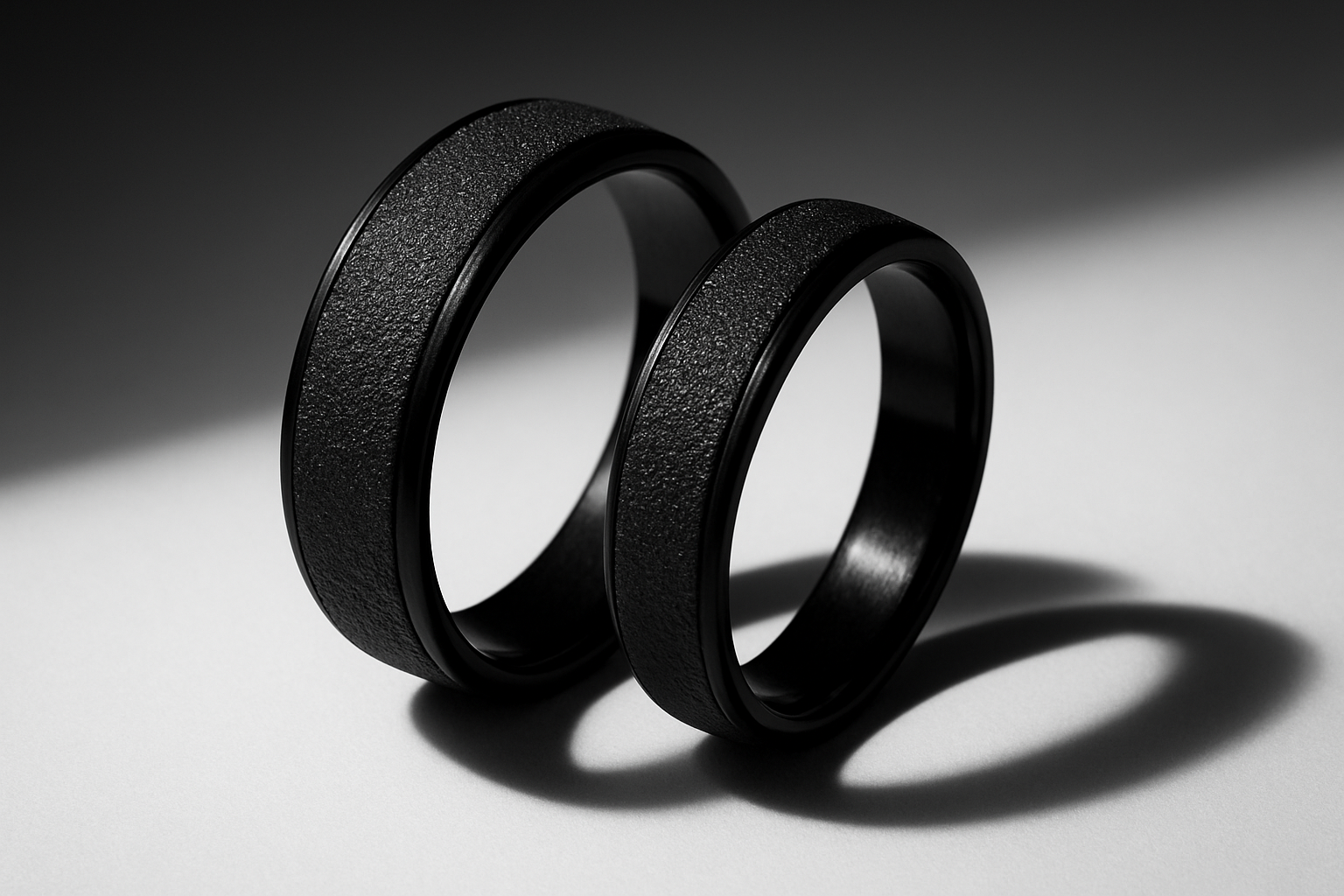 Rings standing upright