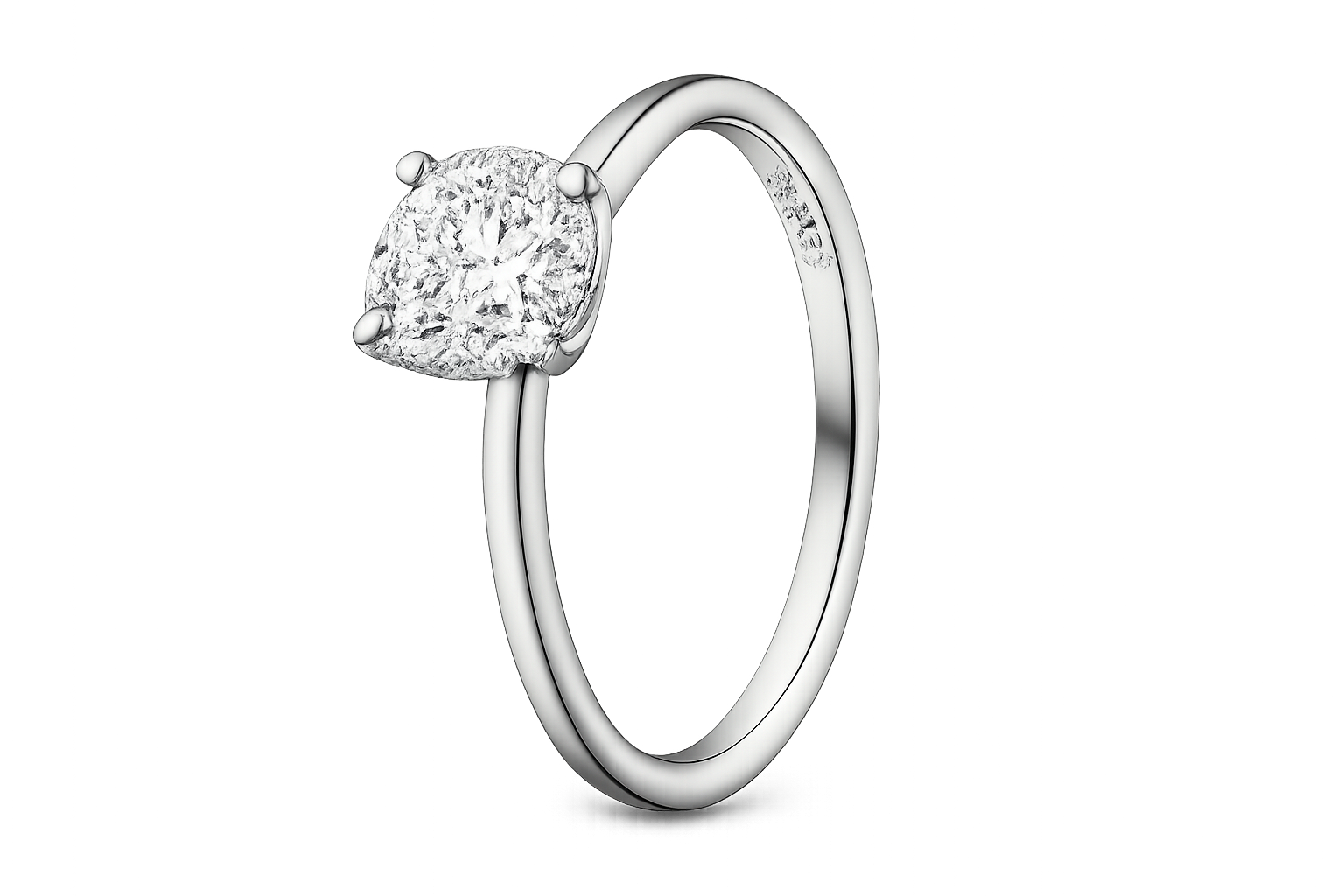 Solitaire ring with transparent background
